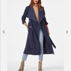 JustFab Knit Drape front Long COAT